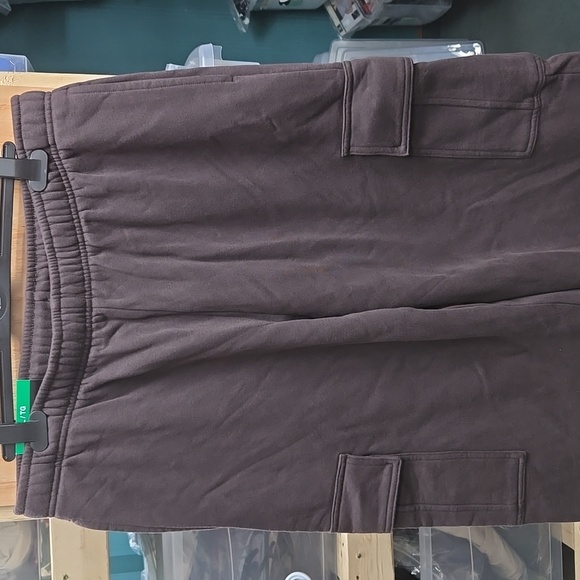 Tuff Athletics Size XL Chocolate Brown Fleece Lined Cargo Sweatpant - Picture 2 of 9